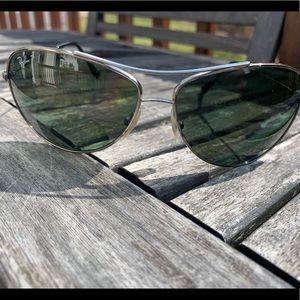 Rayban Silver Polarized Aviators